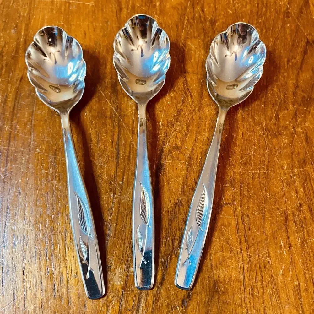 3 Sugar Spoons Rodgers Cutlery Stainless Steel